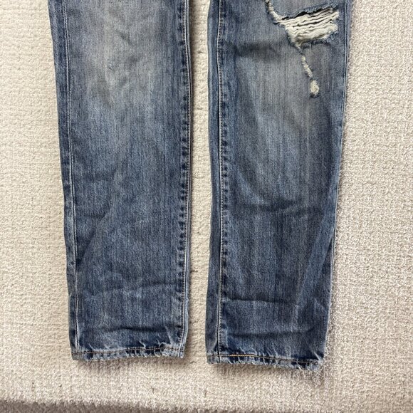 Y2K Grunge Distressed Levi's Size 30 x 32 511 Blue Jeans Faded Punk - Picture 4 of 15